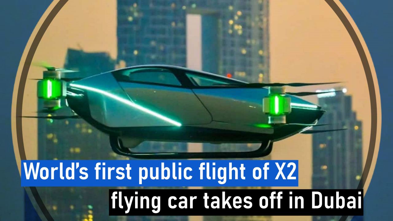World’s first public flight of X2 flying car takes off in Dubai