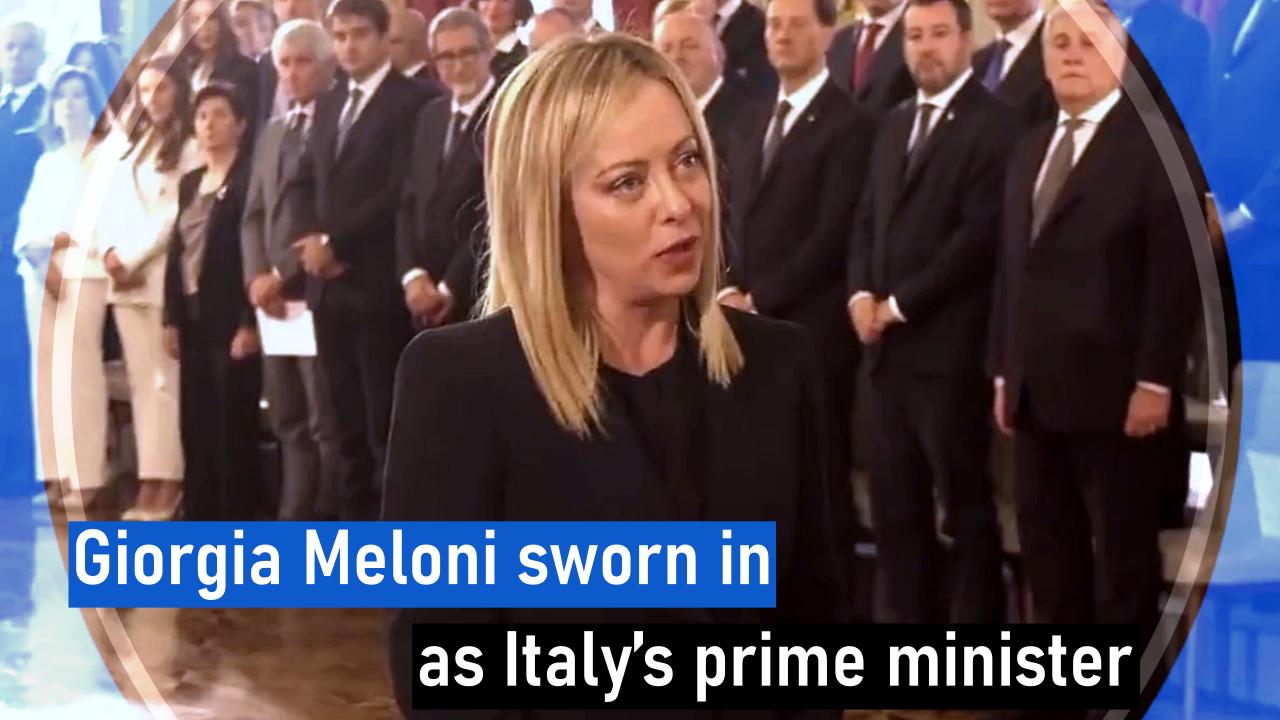 Giorgia Meloni sworn in as Italy’s prime minister