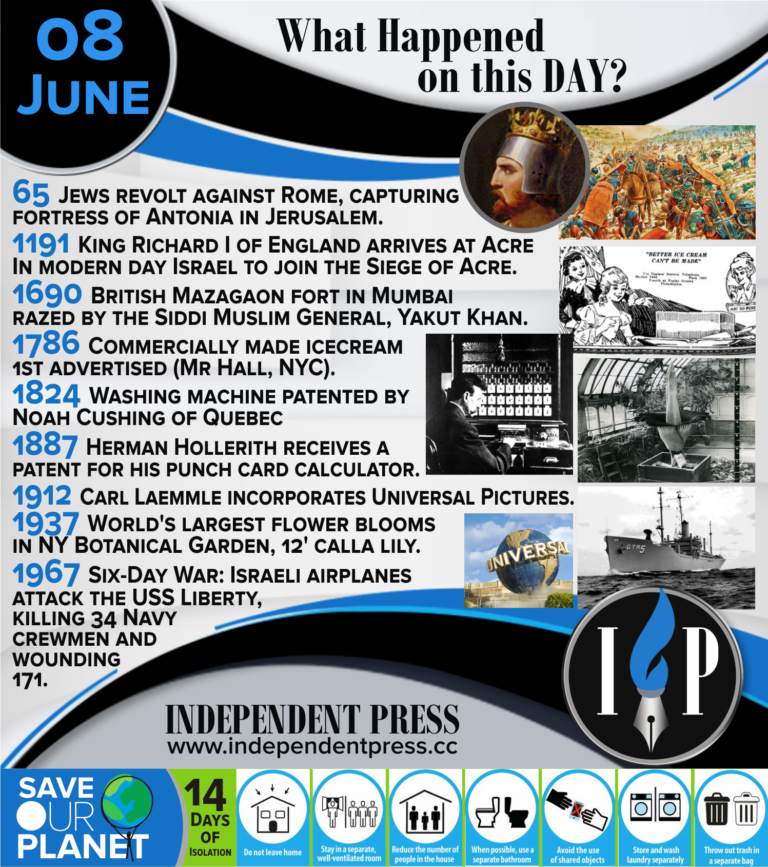 08 JUNE WHAT HAPPENED ON THIS DAY 