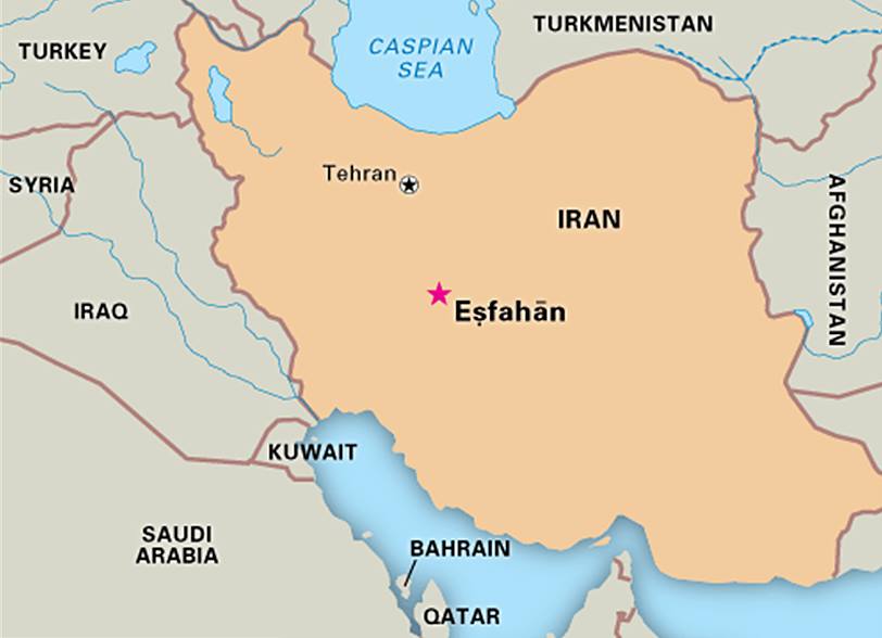 Площадь ирана в кв км. Исфахан город в Иране на карте. Исфаган на карте Ирана.