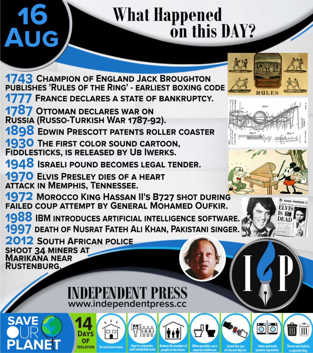 16 AUGUST: WHAT HAPPENED ON THIS DAY?