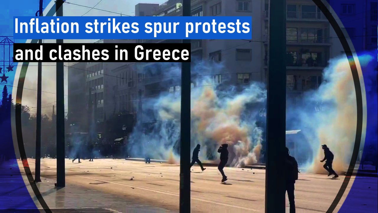 Inflation strikes spur protests and clashes in Greece